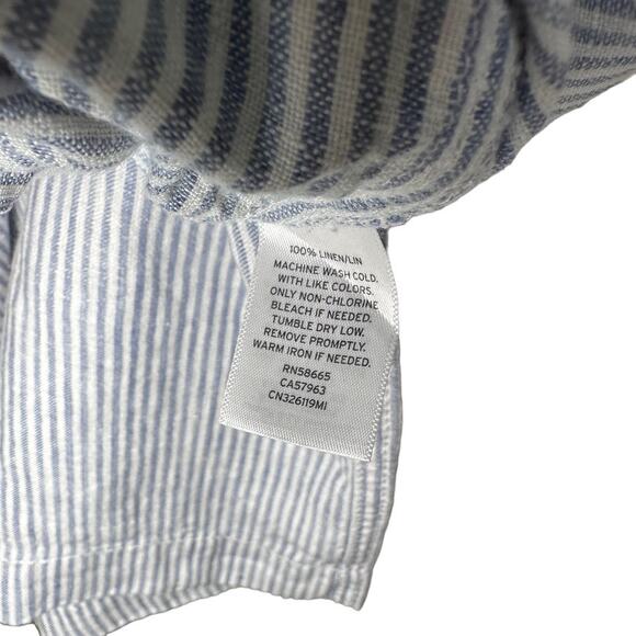 Caslon Women's Blue and White Striped 100% Linen Shorts with Pockets Size XL - Picture 5 of 5